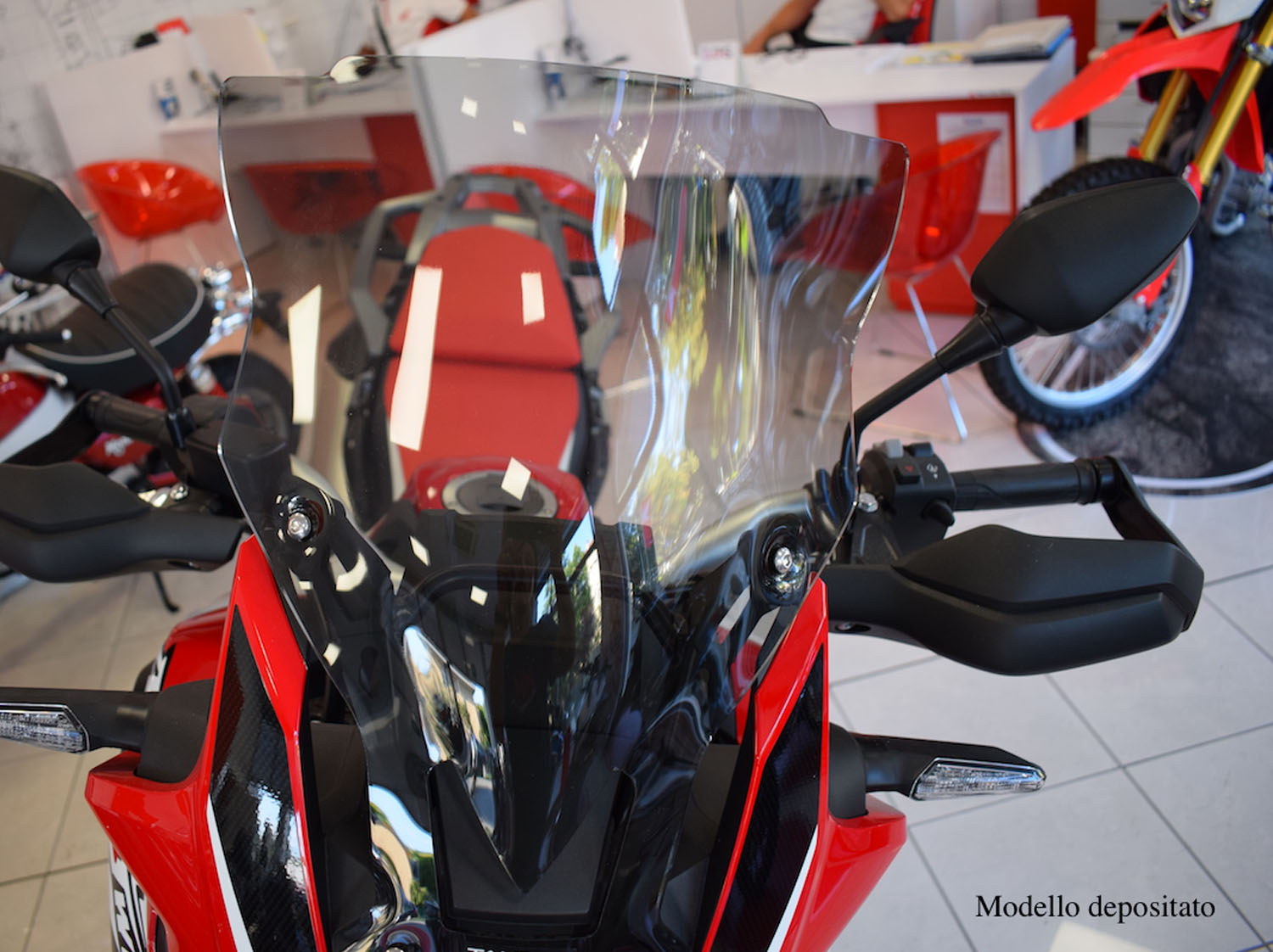 Windshield Honda Africa Twin double bubble Everest smoked from 2015 - Image 5